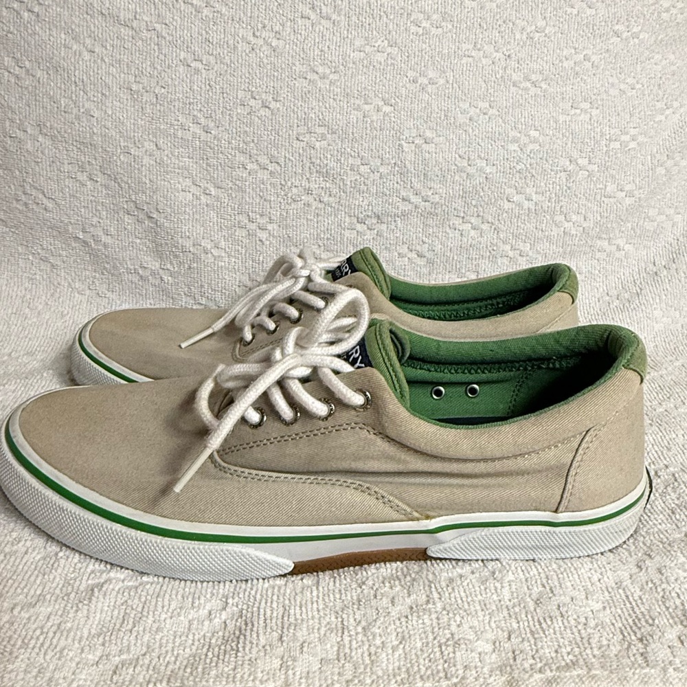 Sperry Men's Beige and Green Sneakers